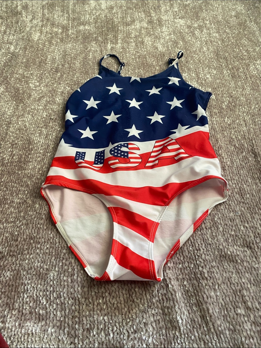 Kids USA Flag One-Piece Swimsuit - Red, White & Blue
